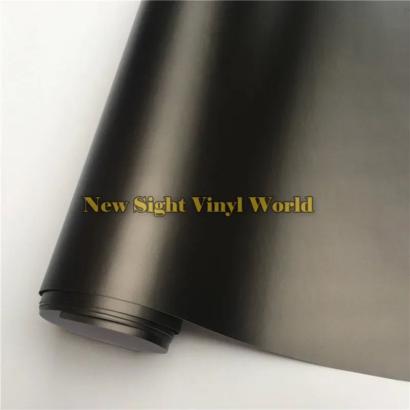 

High Quality Deep Grey Matte Chrome Vinyl Wrapping Film Bubble Free For Size:1.52*20M/Roll