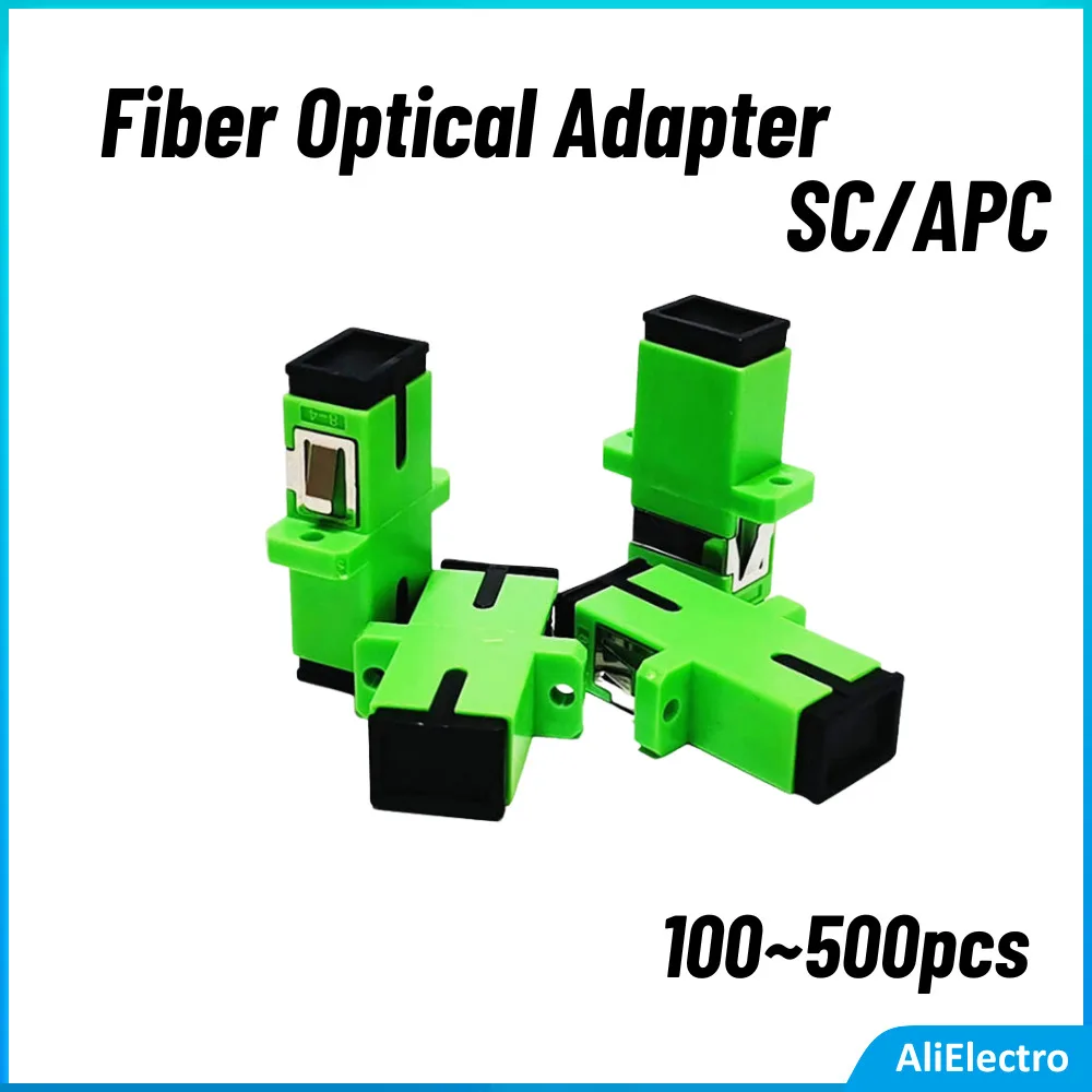 50~200pcs SC APC Simplex Single-mode SC APC Fiber Flange SC Connector SC Optical Fiber Coupler Fiber Optic Adapter