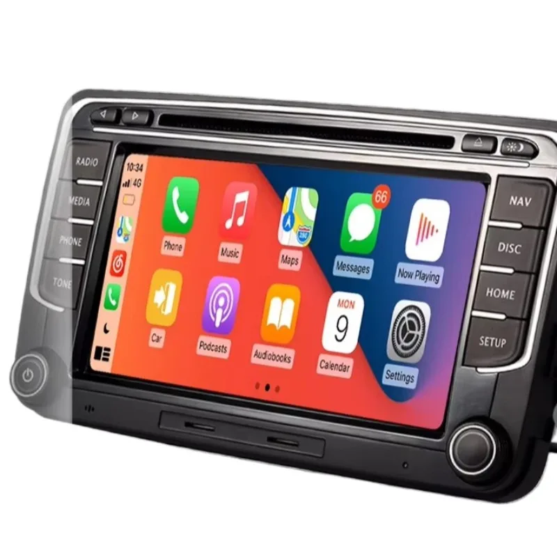 2Din Car Radio for Golf 5 6 Passat B6 B7 CC Jetta Wireless Carplay Android Screen Navigation GPS Wifi/4G Internet