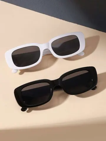 2 pair of small frame square women fashion sunglasses Street model outdoor travel glasses UV protection glasses