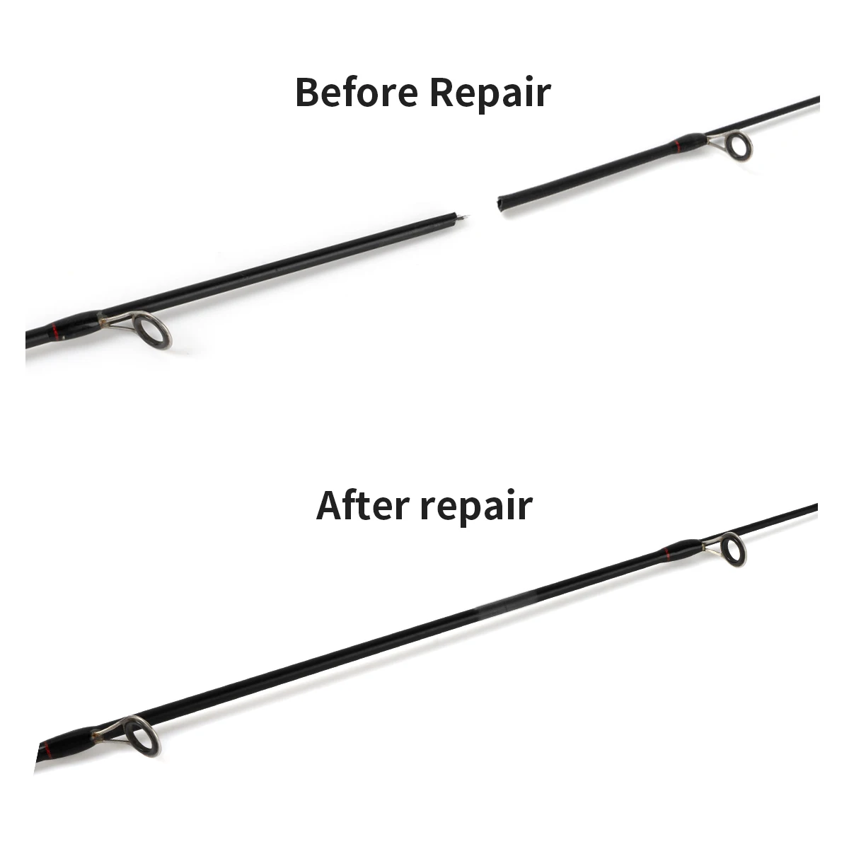 3 قطعة طقم تصليح قضيب الصيد ألياف الكربون العصي القطب بناء عدة 1 مللي متر-10 مللي متر x 10 سنتيمتر لأجزاء قصبة صيد خشبية كسر