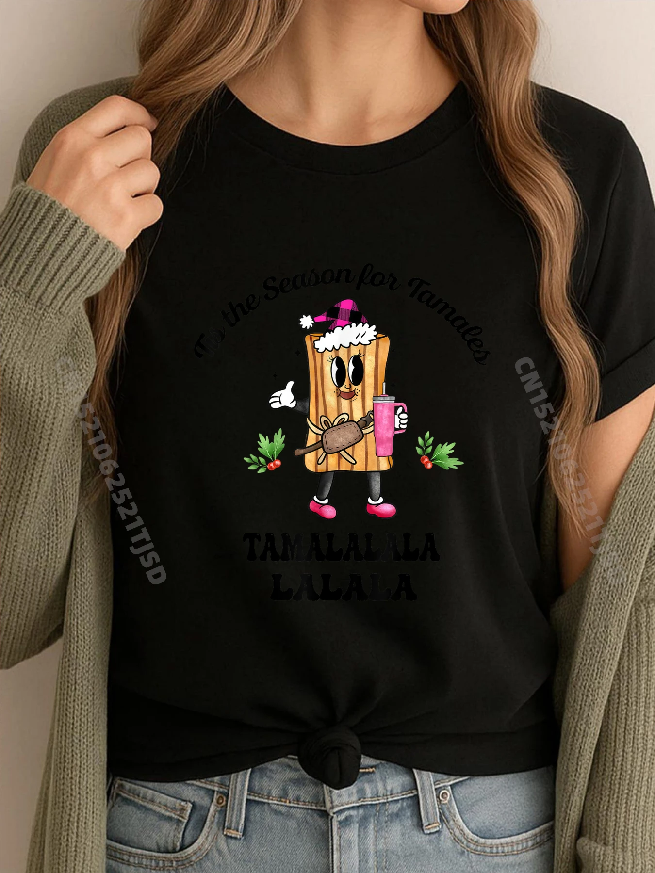 

Tis The Sesaon For Tamales Мексиканская рождественская футболка большого размера Футболка Geek