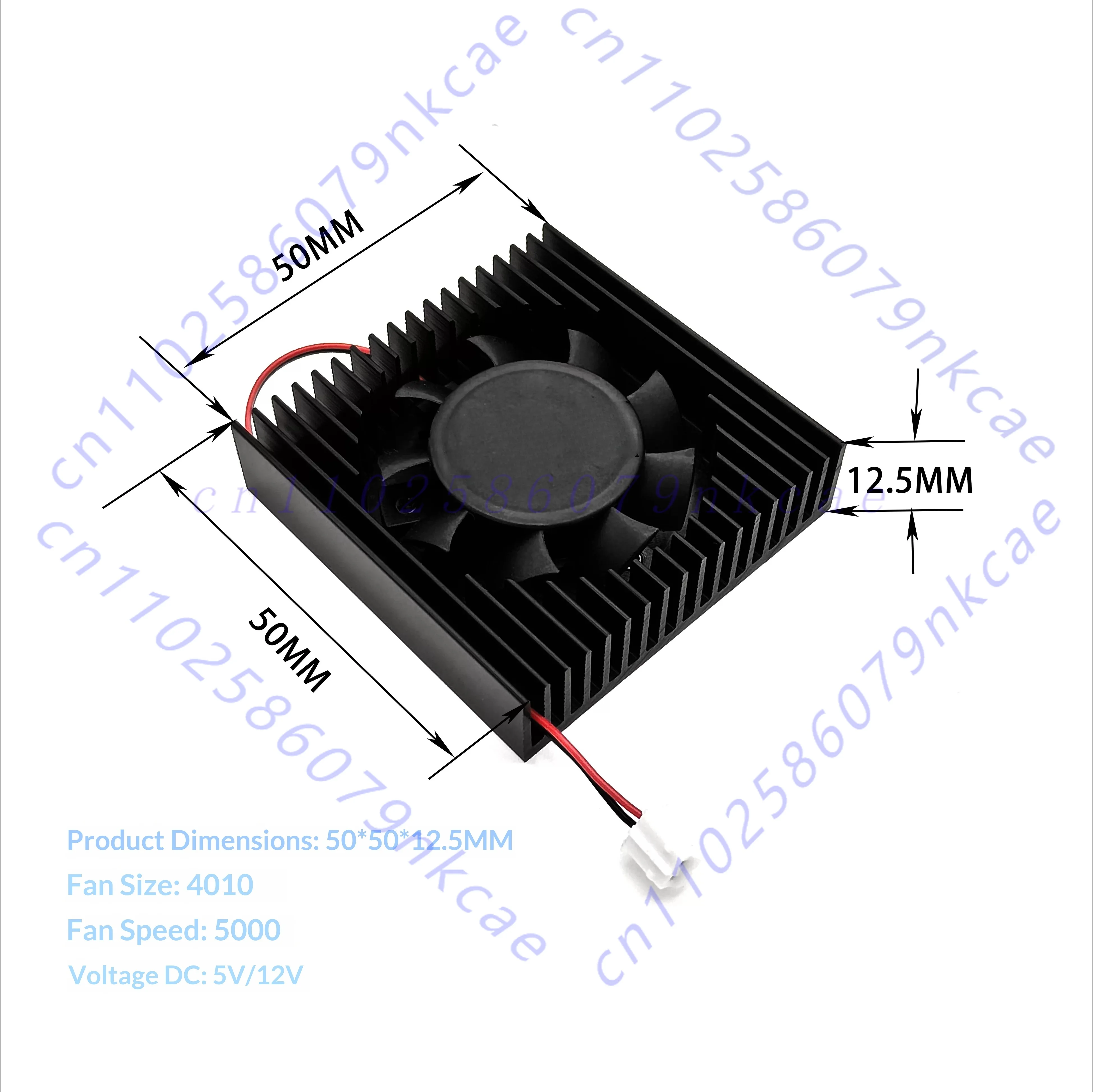 Graphics card/industrial control main board radiator, shape 50 * 50 * 12.5