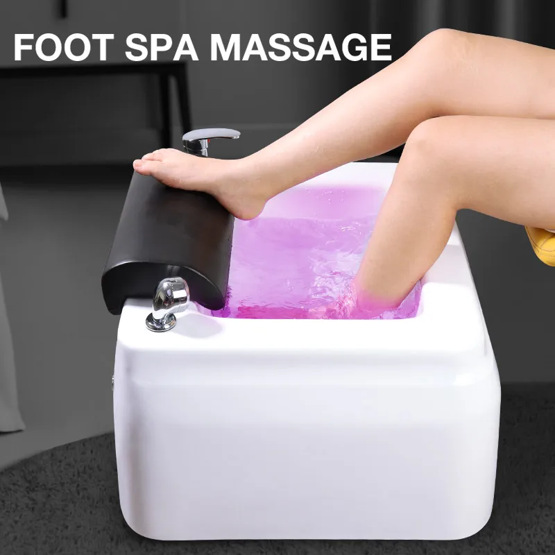 Pedicure Sink for Foot SPA Bath Tub Foot Salon Nails Basin With Massager Surfing Stress Relief