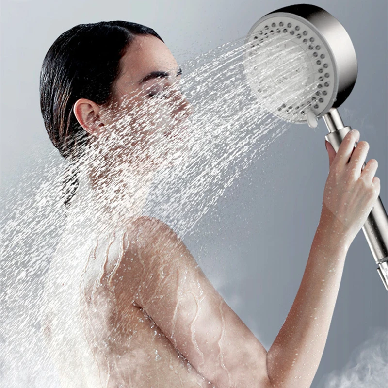 4 Modes Stainless Steel Shower Head Fall resistant Handheld Wall Mounted High Pressure for Bathroom Water Saving Rainfall Shower