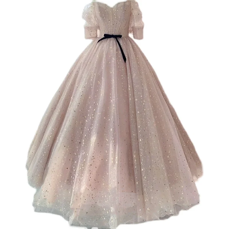 Banquet Birthday Little Evening Dress Pettiskirt New Elegant Host Bridesmaid Long Art Exam Female