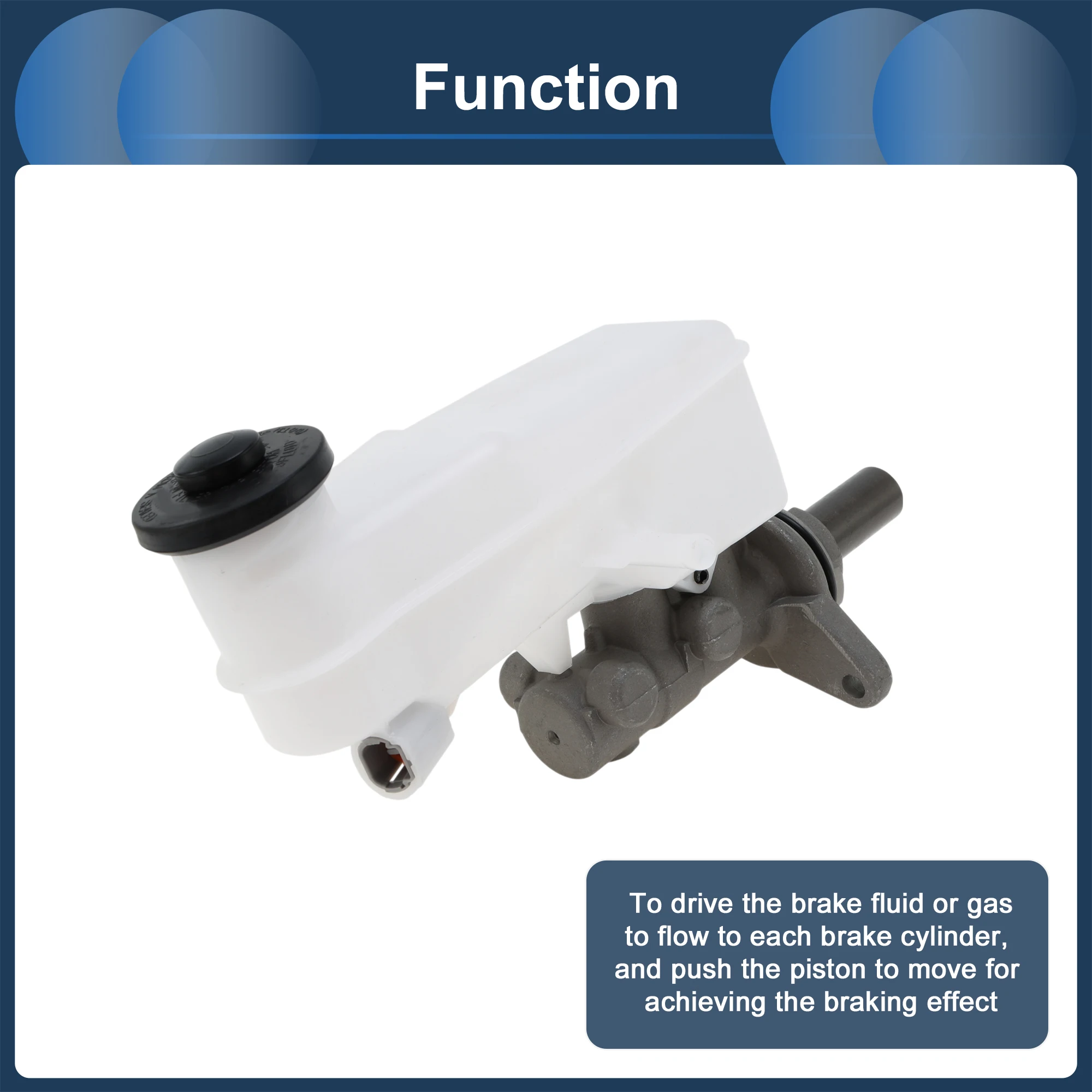 UXCELL Brake Master Cylinder with Reservoir No.472010K590 for TOYOTA FORTUNER 2016-2018 Aluminum Alloy Plastic 1 Pcs