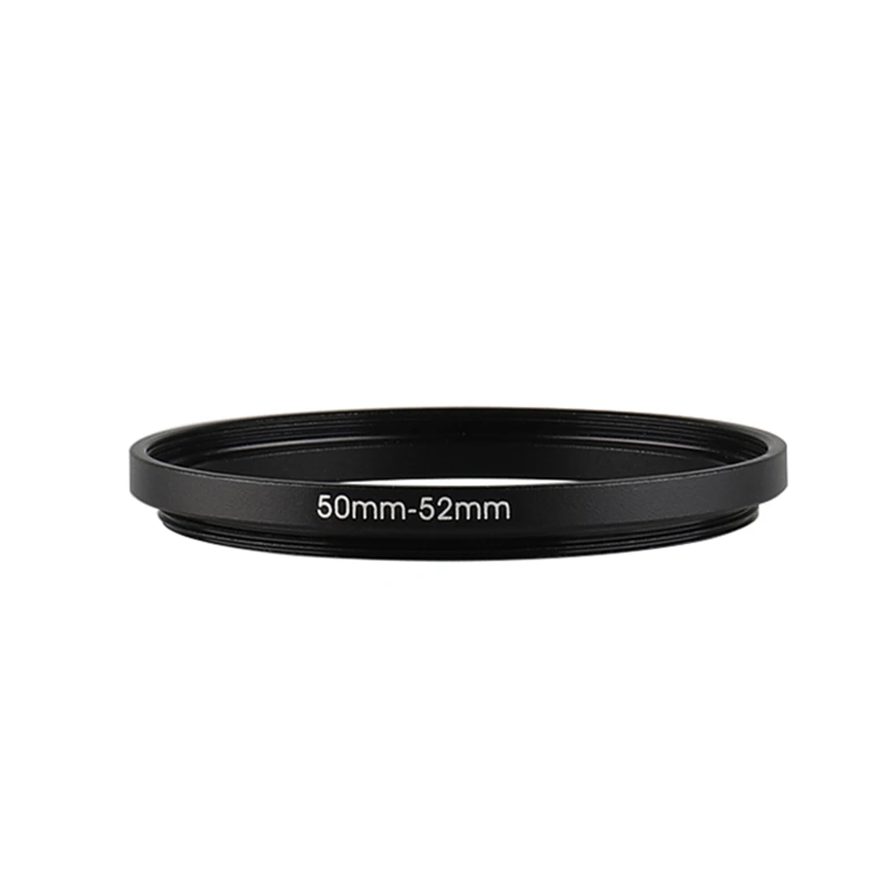 Aluminium Zwart Opstapje Filterring 50Mm-52Mm 50-52 Mm 50 Tot 52 Filter Adapter Lens Adapter Voor Canon Nikon Sony Dslr Cameralens