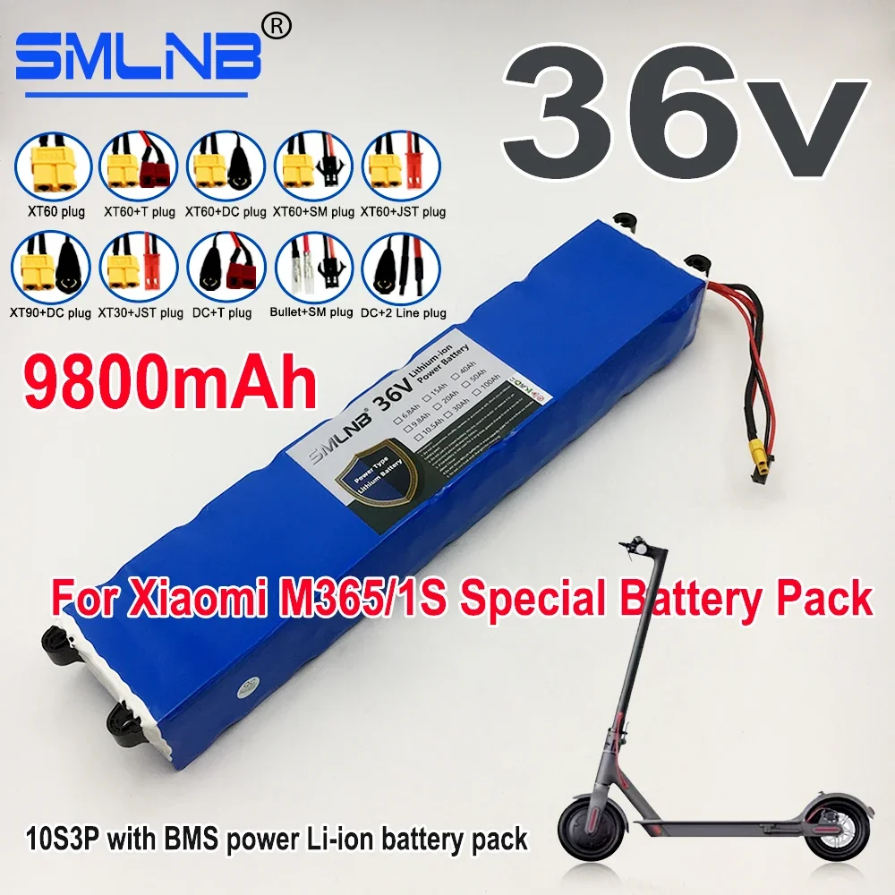 

9800mAh 10S3P 36V For Xiaomi M365/1S Special Battery Pack, with BMS electric scooter electric bicycle power Li-ion battery