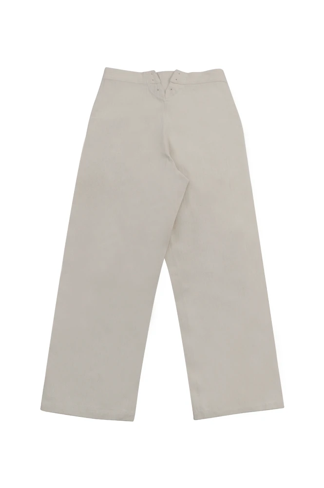 Pantalones de trabajo de Klapphose, pantalón blanco roto, HBT EM, alemán, Kriegsmarine, WWII, GUHH-003