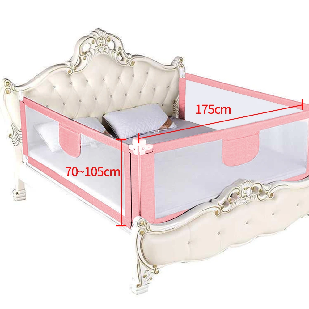 150/180/200/cm bedbescherming kinderkameraccessoire voor jongens en meisjes grijs roze blauw bed