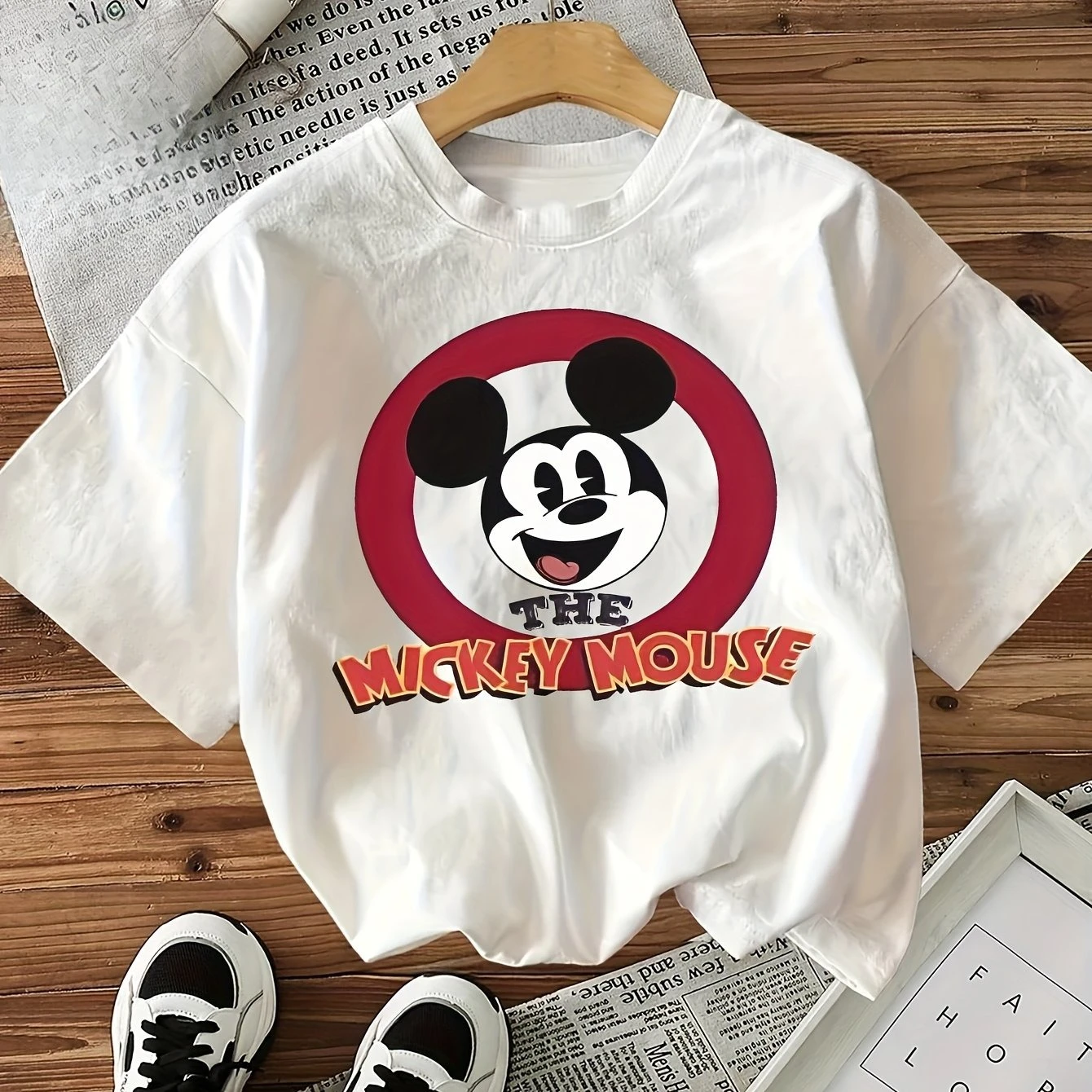

Летняя футболка с Микки Маусом для мальчиков и девочек, повседневная свободная удобная хлопковая футболка для родителей и детей с короткими рукавами для мужчин и женщин Disney