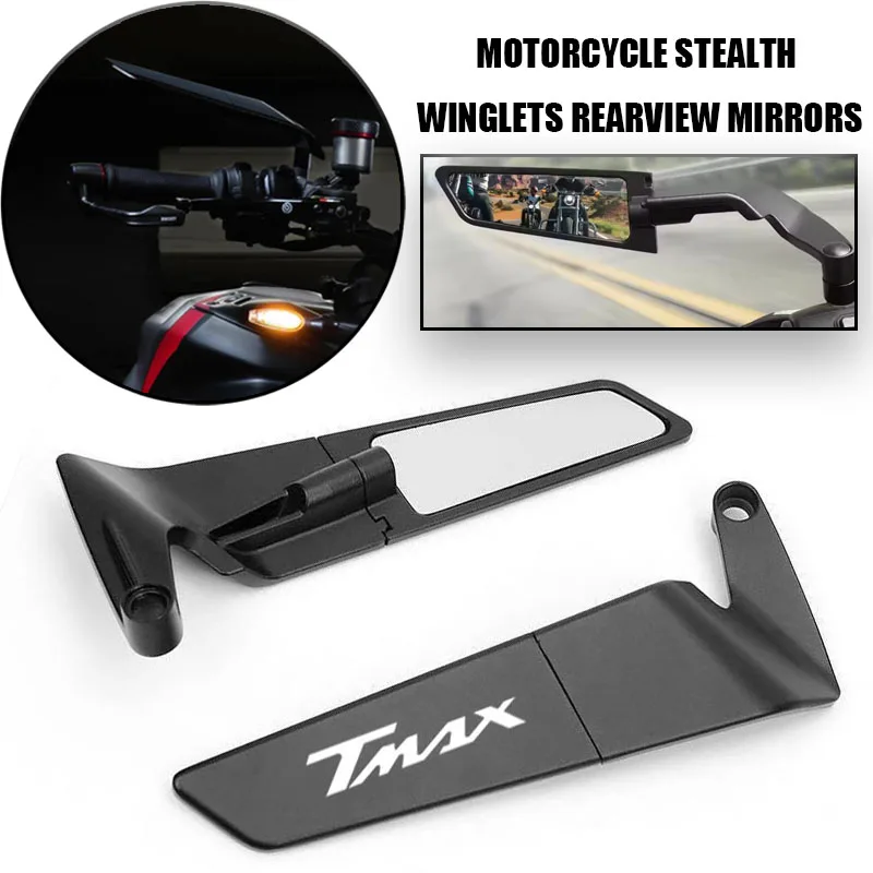

For Yamaha TMAX 530 Tmax 500 T-MAX 560 tmax560 Motorcycle Accessories carbon fibre Mirror Stealth Winglets Rearview Mirrors