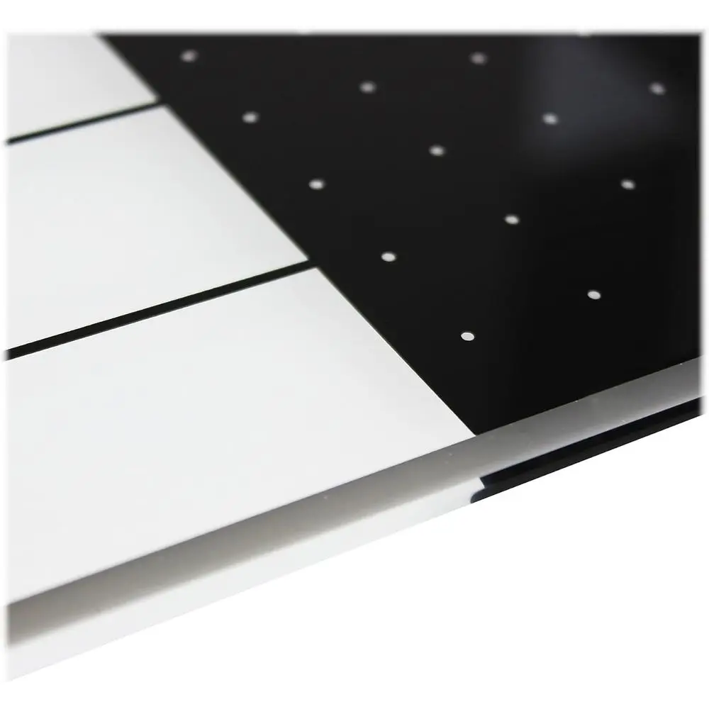 14 × 14 لوح مسح جاف زجاجي شبكي أبيض وأسود من Viztex #5