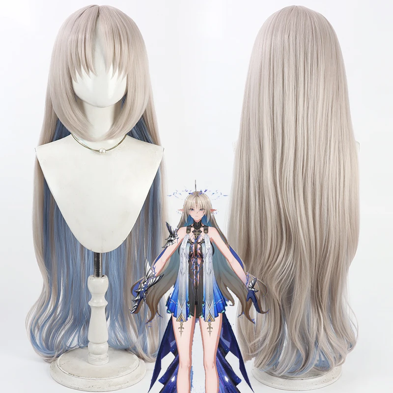 Game Wuthering Waves Fleurdelys Cosplay Wig 100cm Long Fleurdelys Hair Outfit For Hallowmas Party Adult Women Men
