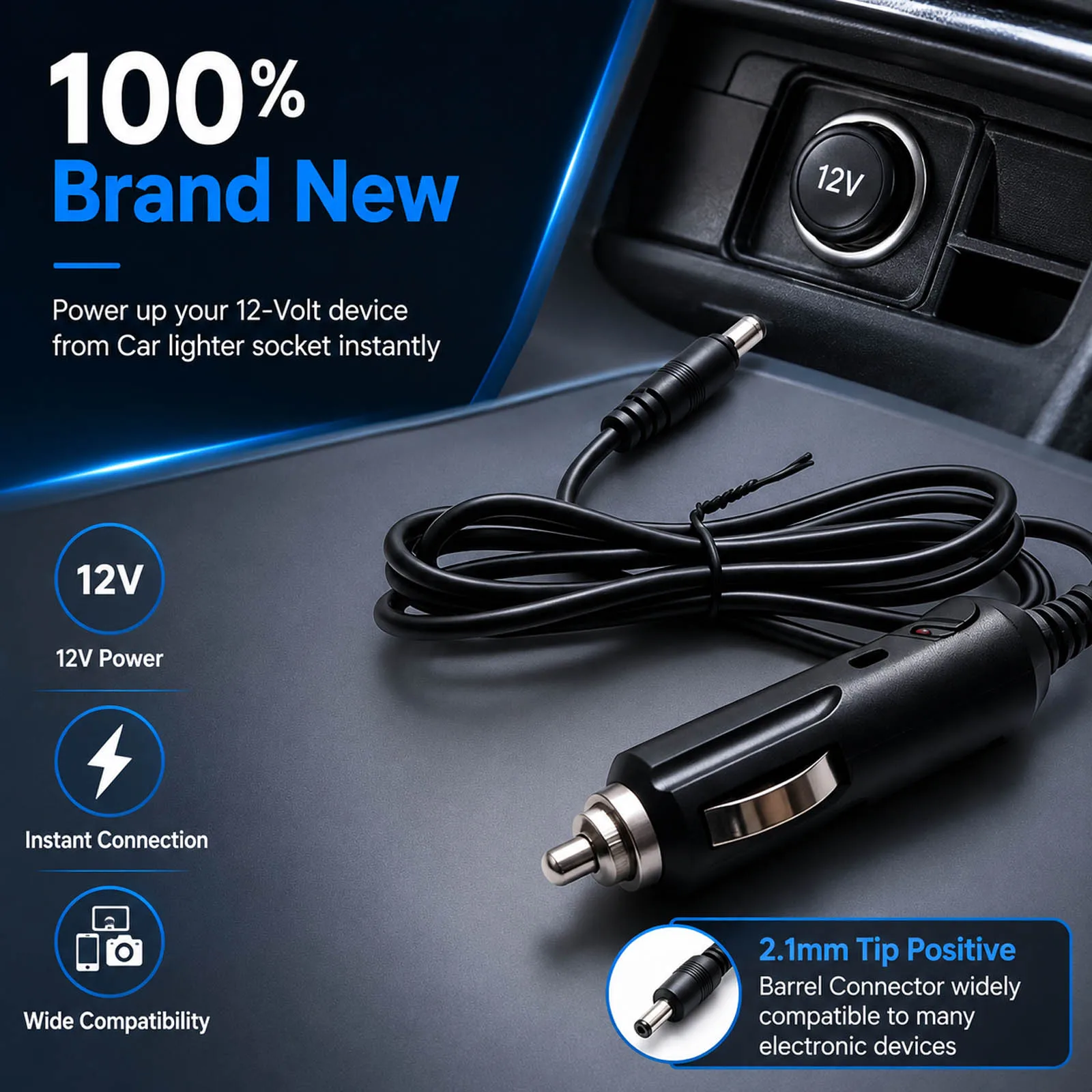 Tragbare 12V Auto Zigarette Leichter Stecker Netzteil Kabel Mit DC 5,5mm * 2,1mm Stecker Für auto Ladegerät Verlängerung Kabel Heißer
