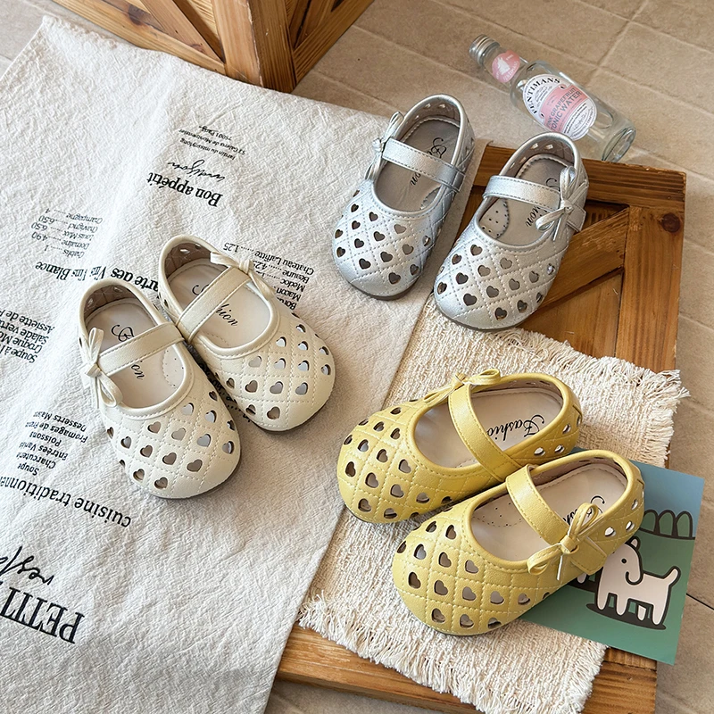 

Girls Summer Hollow Out Sandals Soft Anti Slip Closed Toe Toddler Kids Casual Shoes Breathable Cute Footwear Children's Shoes