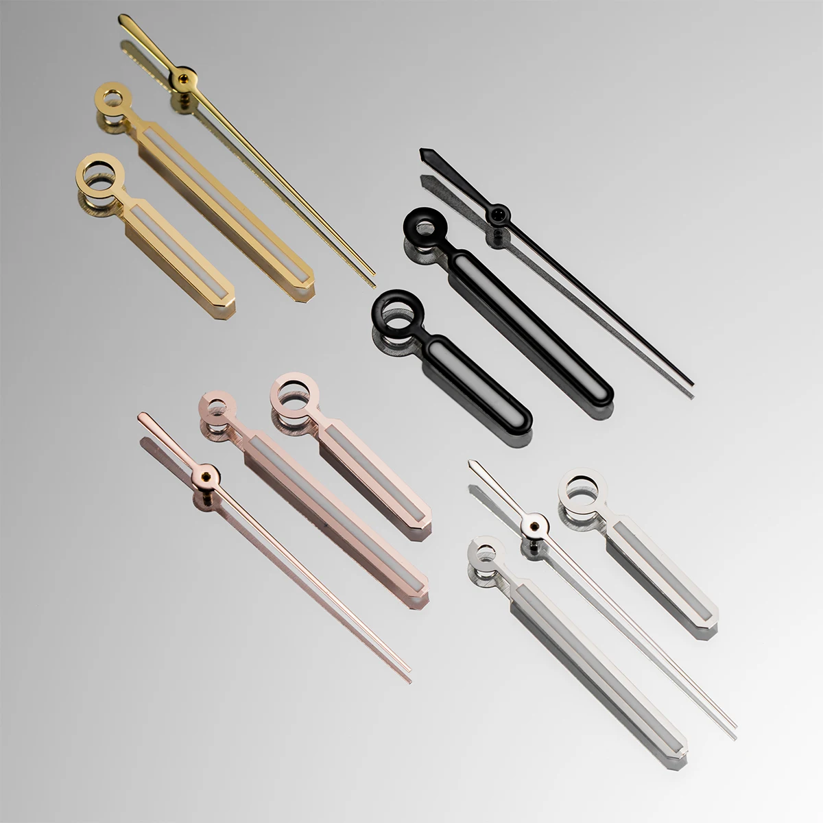 ساعة يد لساعة نوتيلوس NH35 ملحقات يد إبرة مع أيدي خضراء مضيئة باللون الأسود والفضي والذهبي NH35