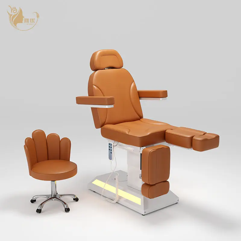 Electric 3-Motor Spa Beauty Massage Bed With Split Leg Adjustable Facial Table