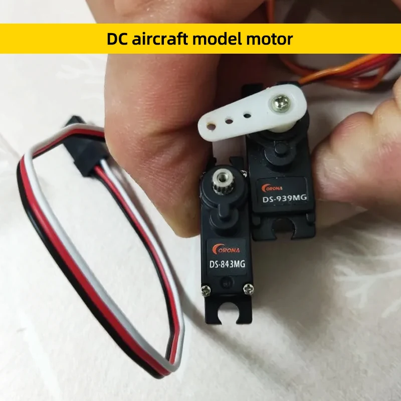 4 pçs corona ds843mg servo digital de alto torque metal engrenagem servo 4.8kg/0.10sec/8.5g para avião rc helicóptero carro robô