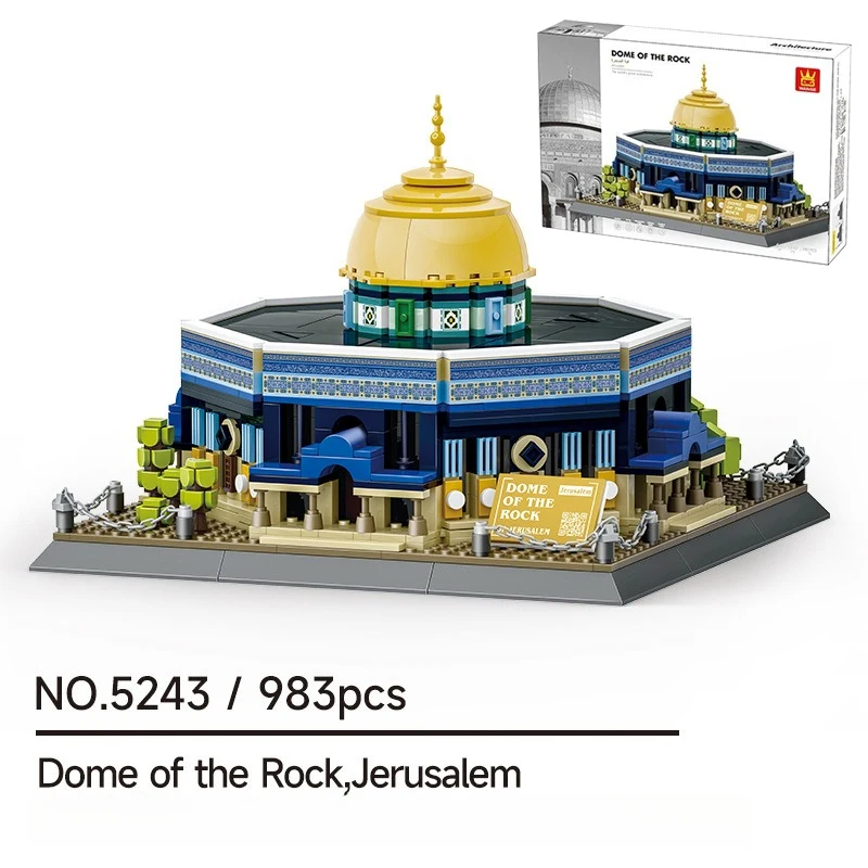 2291PCS Creativo Grande Moschea della Meca Building Blocks Architettura Mattoni da costruzione Giocattolo regalo per bambini adulti