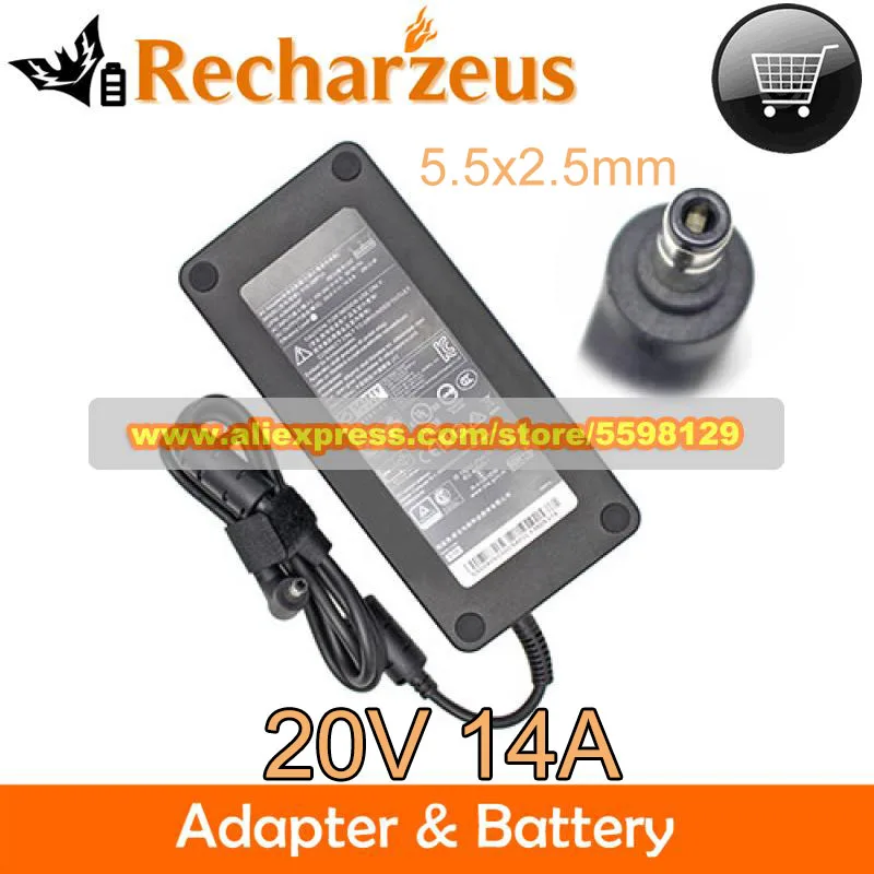 

Genuine A18-280P1A AC Adapter 20V 14A 280W Laptop Charger for Chicony A280A005P Power Supply 5.5x2.5mm