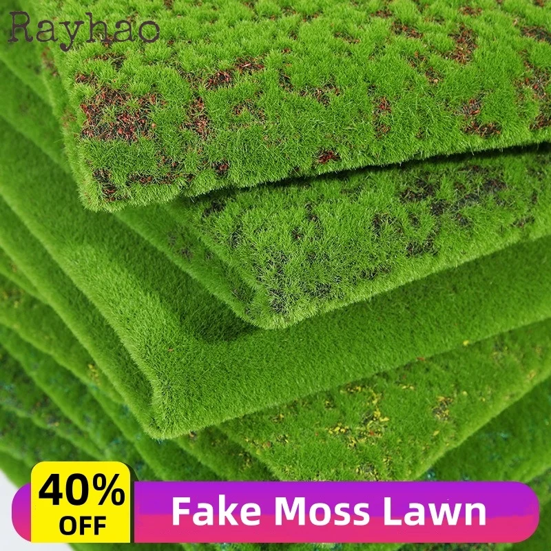 

Fake Moss Lawn Garden Landscape Simulation Turf Artificial Grass Rug Festival Wedding Home Decor Carpet Natural Green Wall Floor