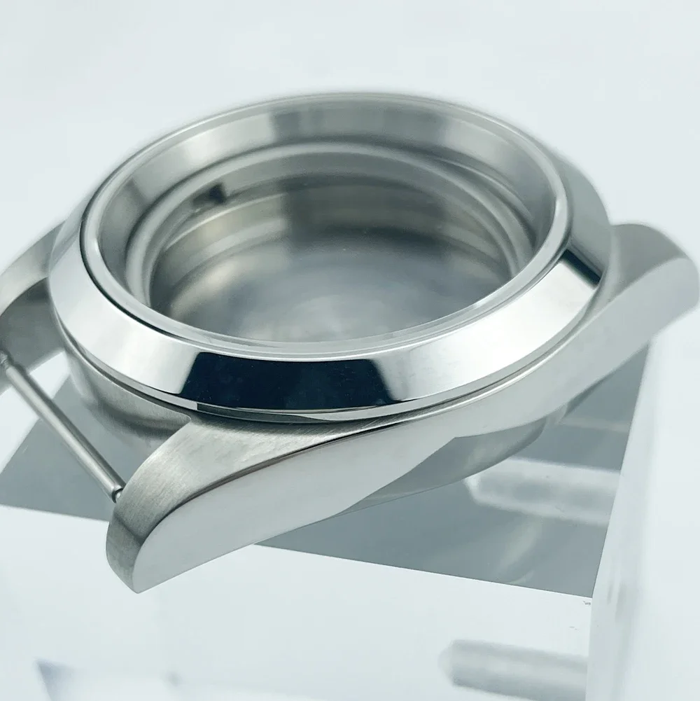 39mm Brushed Explor Watch Case with Scratch-Resistant Sapphire Crystal, Fits MIYOTA8215, 100m Water Resistance