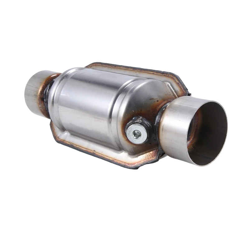 ABRE-Universal Catalytic Converter 400 Cells High Flow Muffler Catalytic Converter Euro 1 Round Stainless Steel