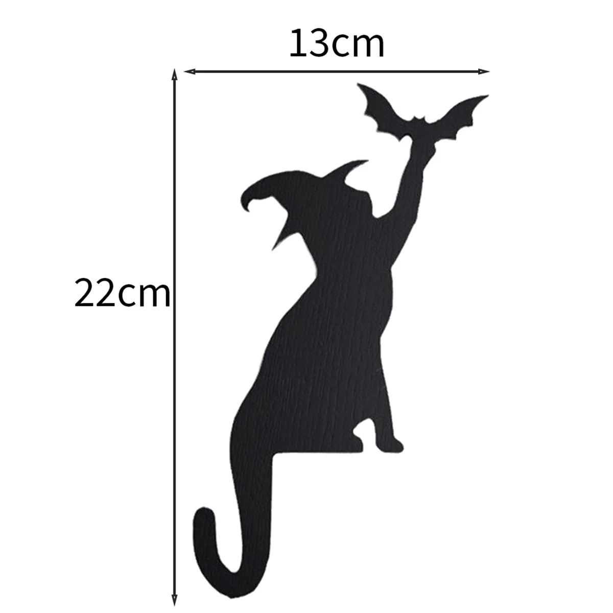 Witch Cats with Bat Wing Door Topper, Black Cats Decor, Witch Cats Halloween Door Corner Decor, Cats Door Sitter