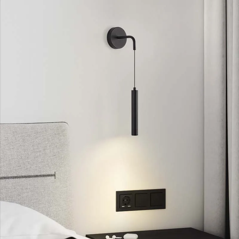 Minimalist Bedside Wall Lamp Modern Minimalist Living Room Tv Background With Spotlight Light Luxury Study Bedroom Led Lighting
