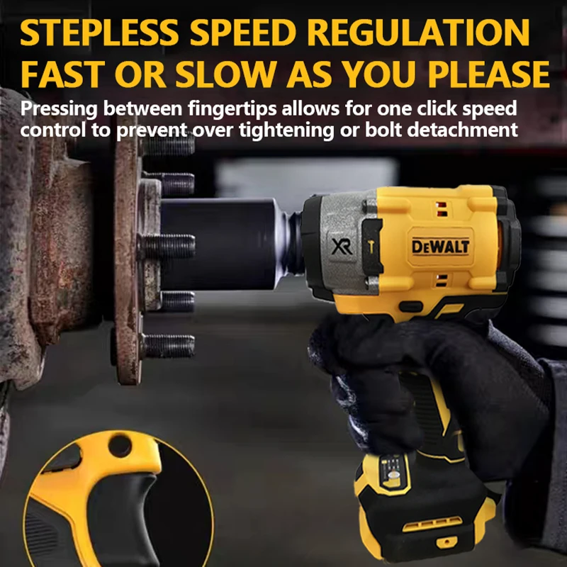 Dewalt-llave eléctrica de impacto sin escobillas, herramienta de mano para batería Dewalt, 20V, 205Nm