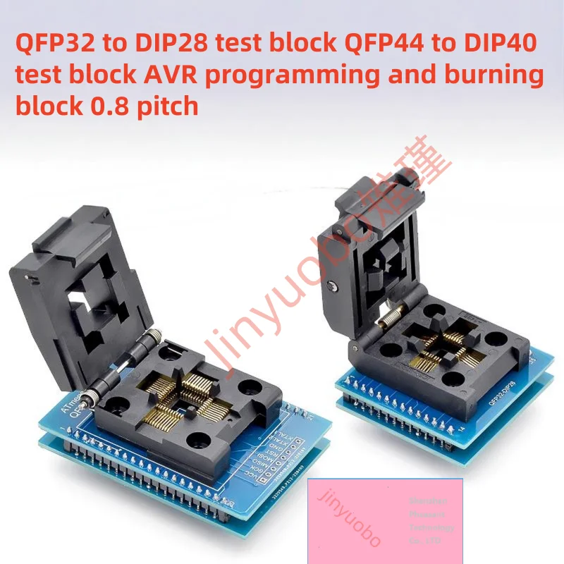 (قطعة واحدة) مقعد اختبار QFP32 إلى DIP28 QFP44 إلى DIP40 مقعد اختبار برمجة AVR ومقعد حرق 0.8 درجة
