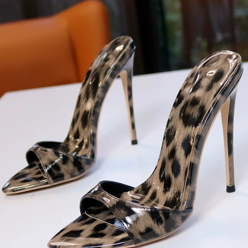 

Сексуальные женские шлепанцы на очень высоком тонком каблуке (12 см), с одной лямкой, для ночного клуба, большие размеры