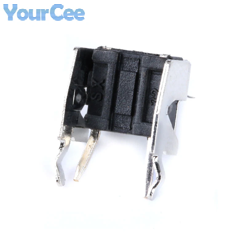 20Pcs Mini Micro Switch Right Angle Momentary Tactile Push Button Switch With Bracket Vertical 6*6*9.5/8/7/6/5/4.3mm 4 Pin DIP