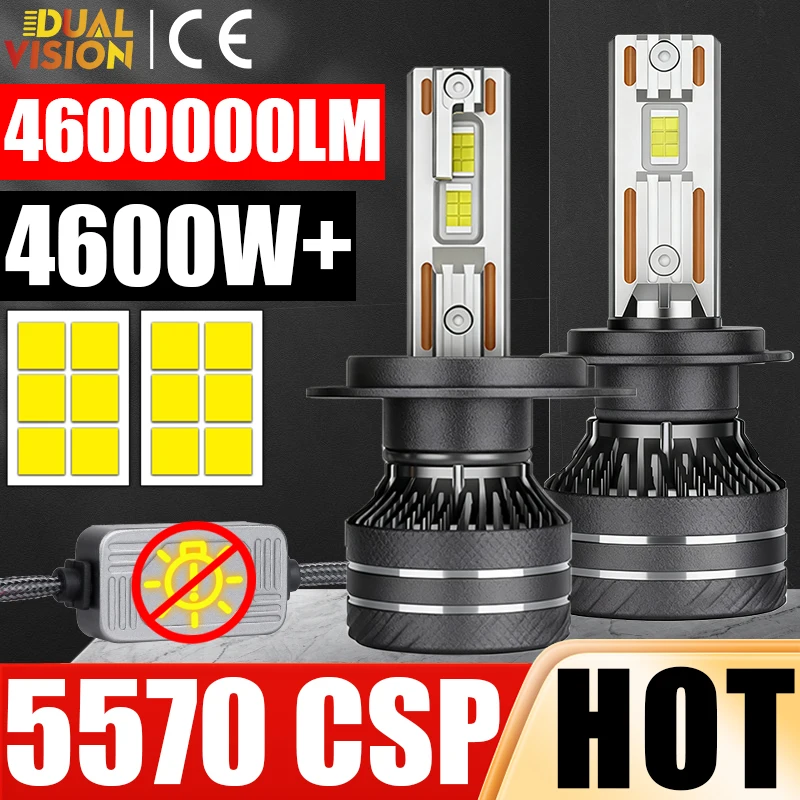 

K5C H4 H7 Светодиодные автомобильные фары 4600 Вт 4600000LM CANBUS 5570 CSP Светодиодные фары H3 H11 H9 H8 H1 9005 9006 HB3 HB4 9012 HIR2 Противотуманные фары 12 В