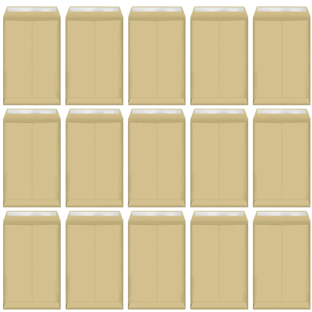 

25Pcs Multifunctional Kraft Envelope Bags C4 File Pockets Strong Seal for Business Mailing Archiving School Use