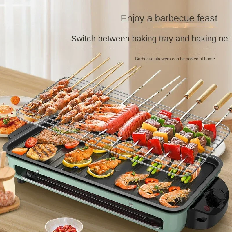

Hot SalesKONKA Indoor Electric Griddle- Smokeless BBQ Grill With Skewer Machine And Iron Plate KEG-W1503 Electric Grill 220V