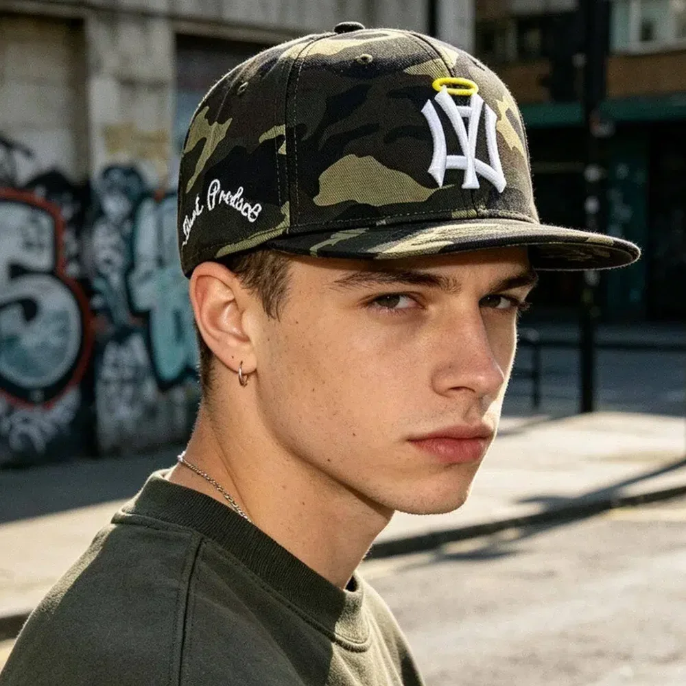 Heißer Verkauf: Unisex Flat-Bill-Snapback-Cap mit NA-Buchstaben und Flügel-Stickerei – Lässige Outdoor-Trend-Baseballkappe für Herren und Damen – Detail 21
