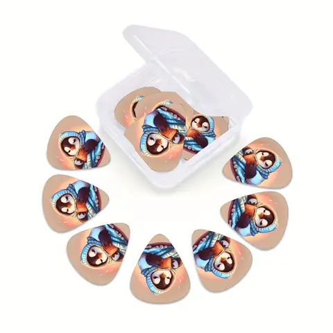 새로운 0.71/1.0Mm 12PCS 기타 픽 - 부드러운 마감 처리된 프리미엄 ABS 소재, 양면 컬러 인쇄, PP 보관함 포함