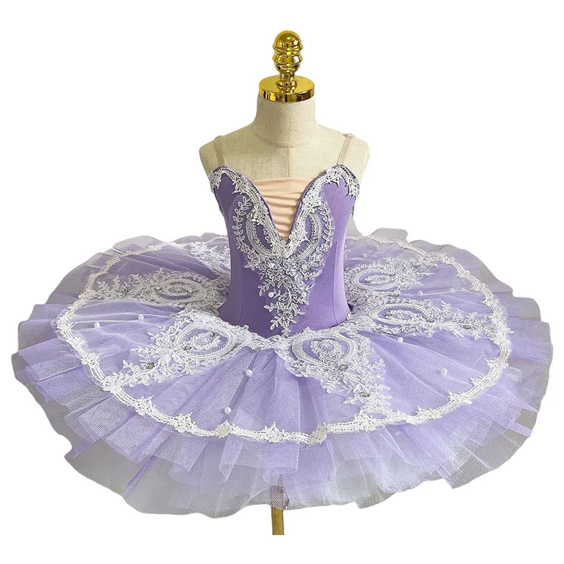 

Ballet Costumes Embroidered Lace Suspenders Fluffy Mesh Stage Performance Costumes Children's Stage Performance Costumes