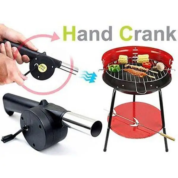 

2022 Outdoor Barbecue Fan Hand-cranked Air Blower Portable BBQ Grill Fire Bellows Tools Picnic Camping Accessories 송풍기