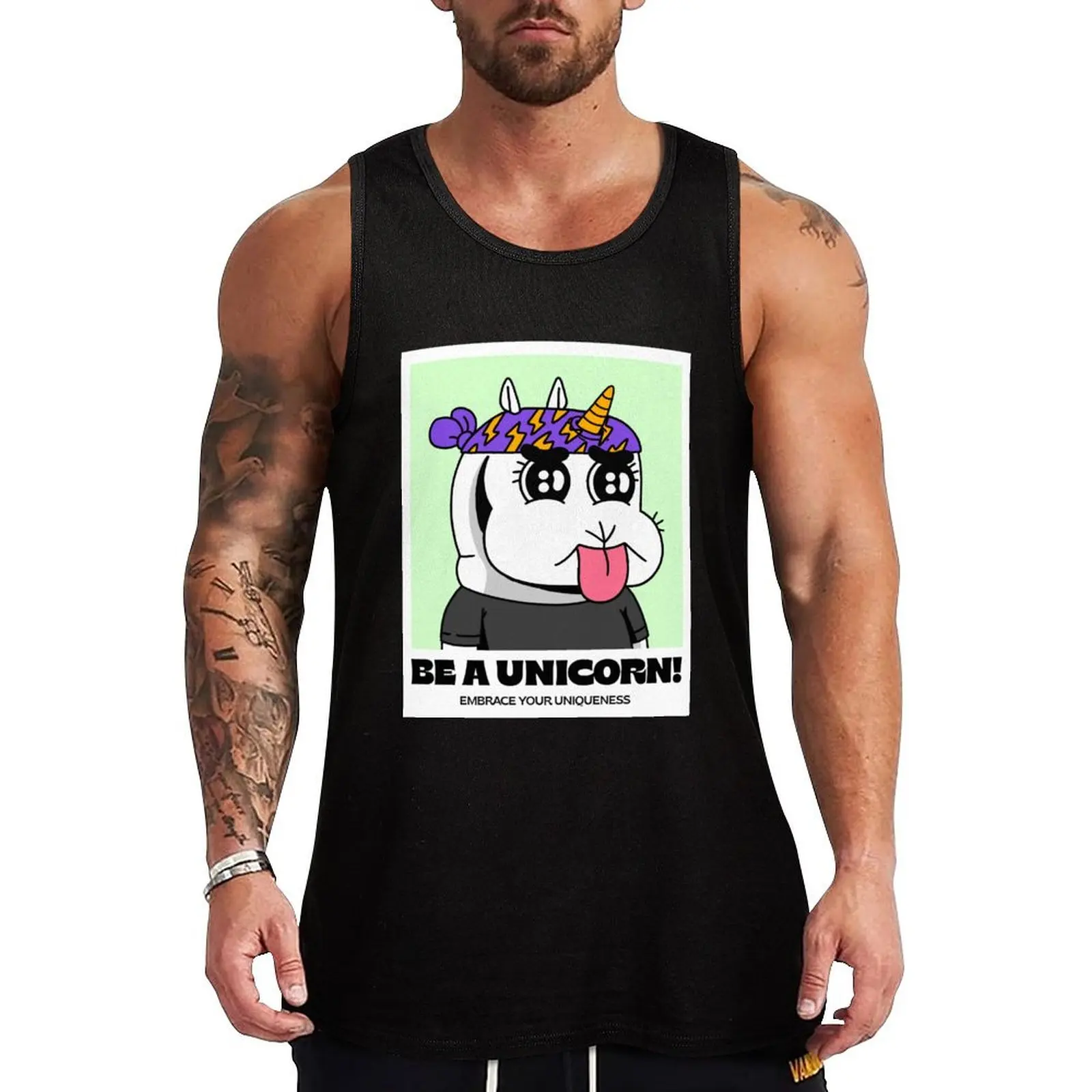 

Be a unicorn! embrace your uniqueness v1 Tank Top Loose Casual Tank Top Soft Breathable Sleeveless Tee