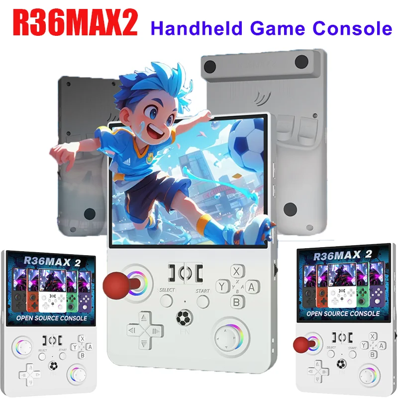 

Обновленная портативная игровая консоль R36MAX2 с 4,5-дюймовым HD IPS-экраном, открытой ОС Linux, портативный карманный видеоплеер G44