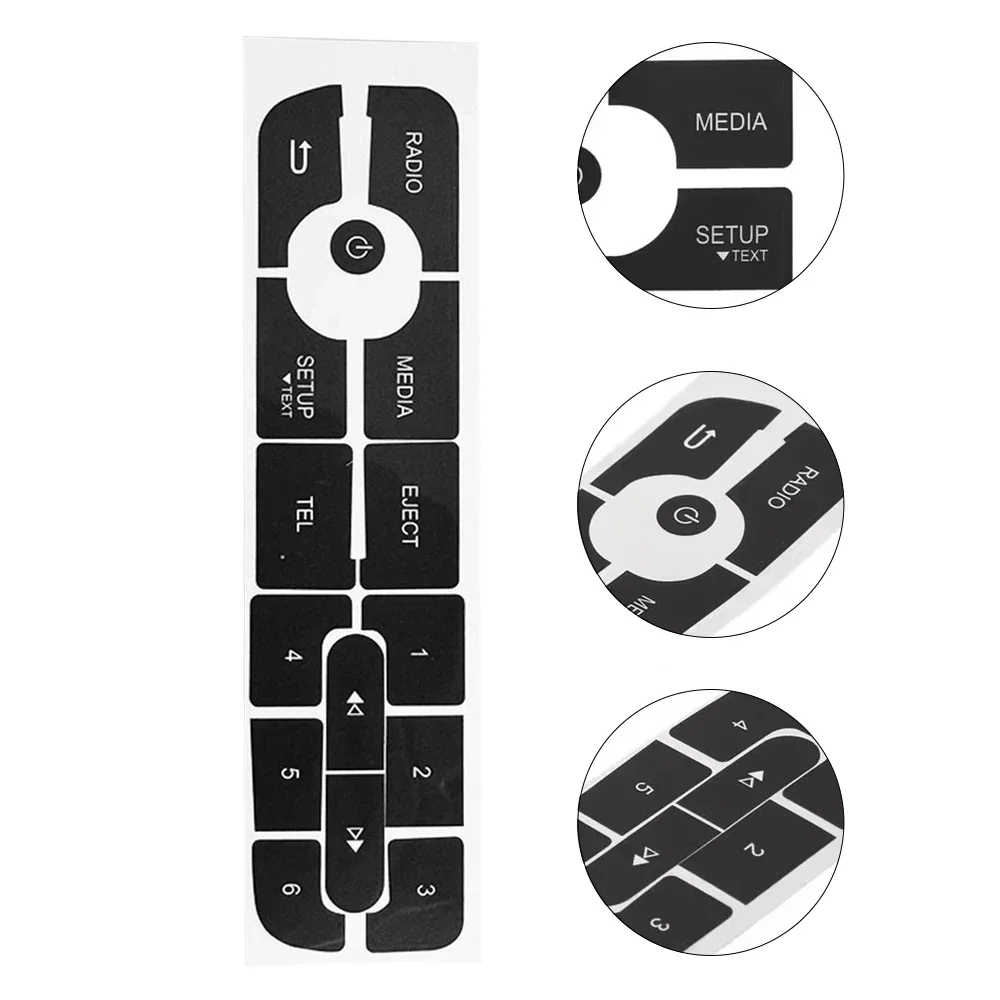 150 x 50mm Nero Auto CD Radio Pulsante Audio Riparazione Decalcomanie Adesivi per Renault Megane per Maestro per Scenic III Veicoli Adesivi