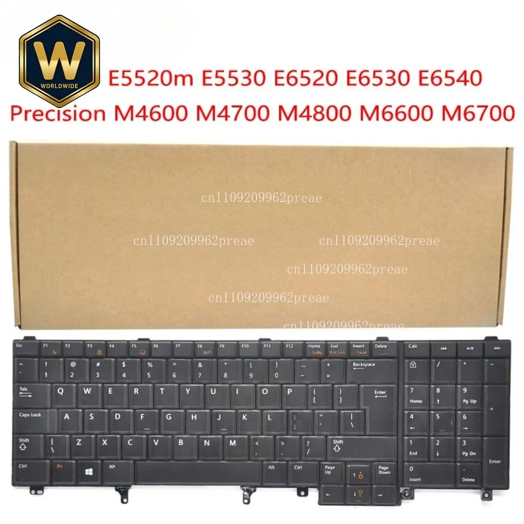 

Клавиатура для Dell Latitude E5520/E5520m/E5530/E6520/E6530/E6540 и Precision M4600 - Запасная клавиатура без трекпойнта