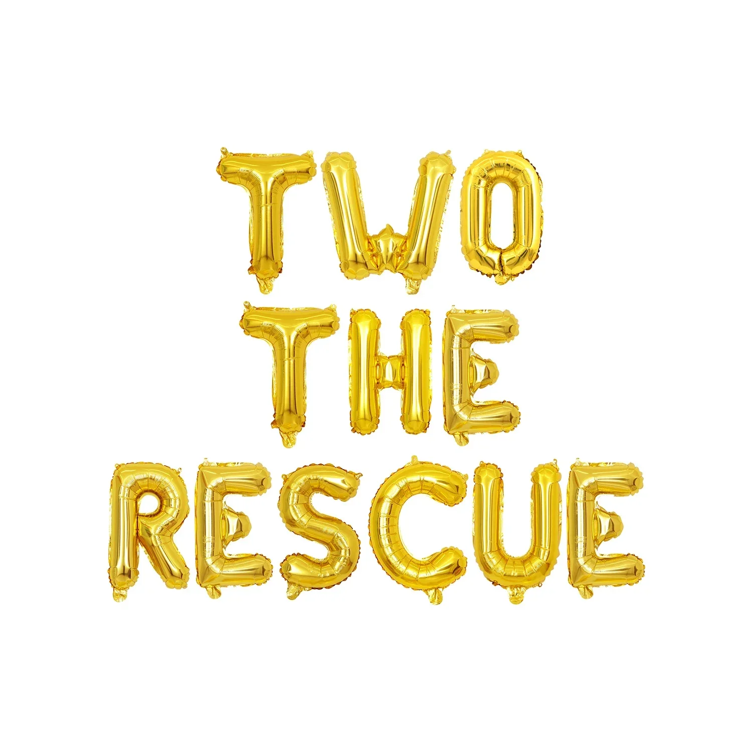 

Black/Gold Two The Rescue Theme Birthday Film Balloon 2nd Birthday Party Decoration 2nd Fire Anniversary Decoration Supplies