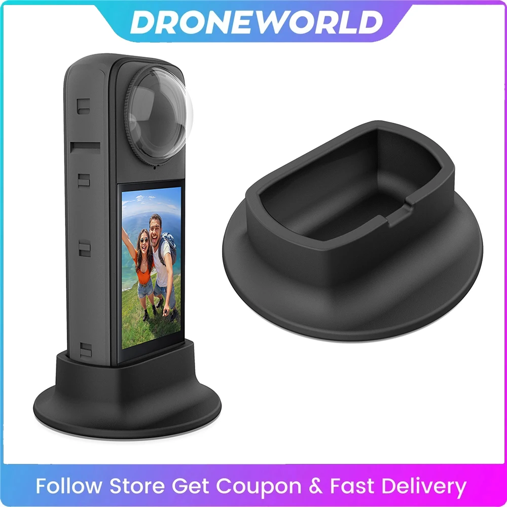 Silicone Desktop Base For Insta360 X4 Silicone Stand Base Protective Holder For Insta 360 X4 Action Camera Accessories ﻿