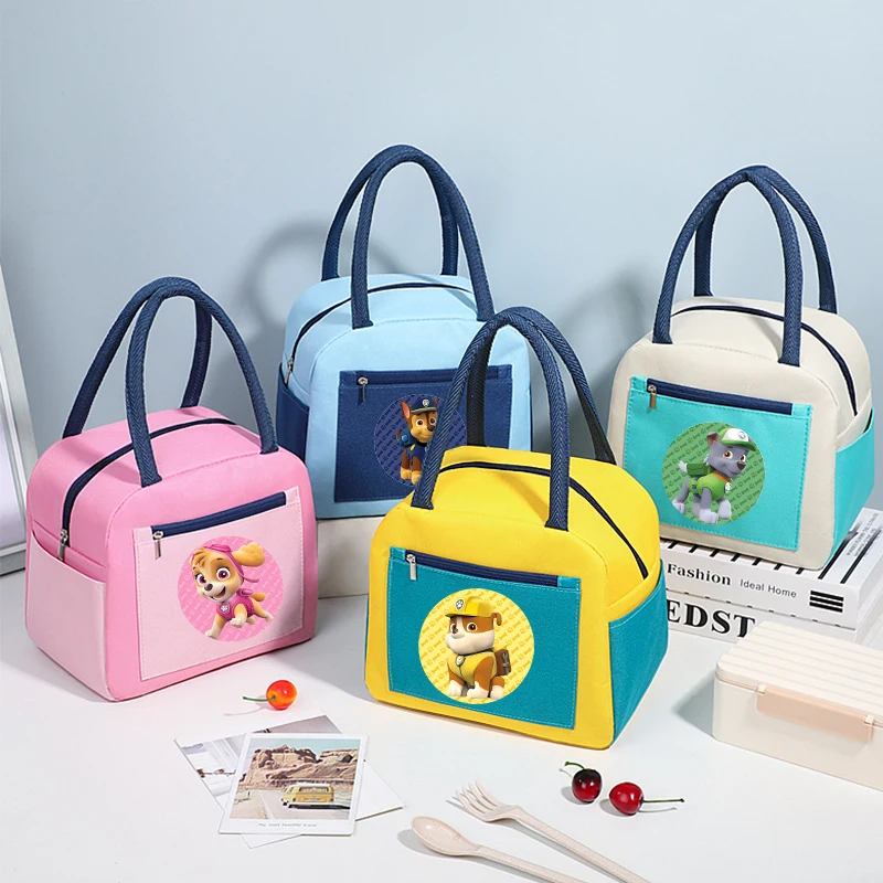 

PAW Patrol Handheld Lunch Bag Chase Skye Cartoon Anime Figures Lunch Box Kawaii Bento Bags Cute Food Insulation Bag Picnic Bags