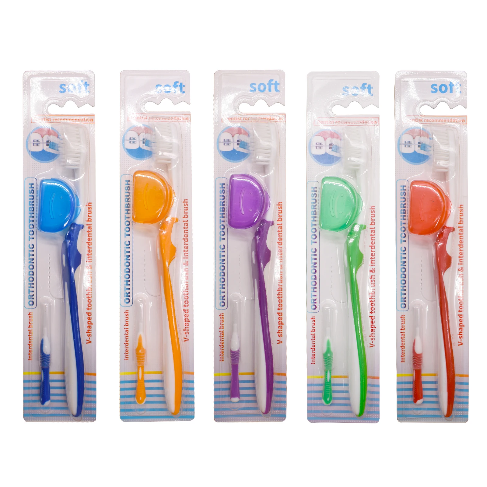 V-Shaped Bass Brushing Toothbrush Soft Bristles V-Trim Orthodontic Toothbrush Toothbrush For Braces And Orthodontics Small Head